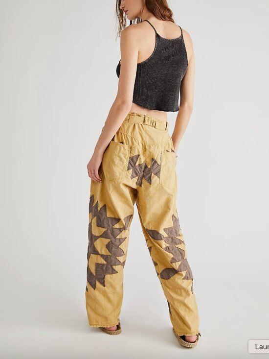 Magnolia Pearl Pants - Magnolia Pearl - Quiltwork Miner Pants in Marigold - One Size